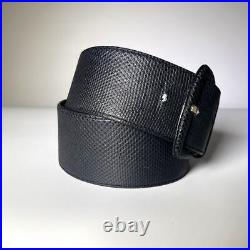 Authentic Christian Dior Black Belt Total Length 79.5cm Width 5cm From Japan