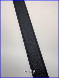 Authentic Christian Dior Leather Black Belt Total Length 88cm Width 2.5cm Casual