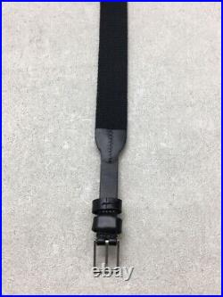 Authentic Christian Dior Leather Black belt Total Length 104.5cm Width 3cm