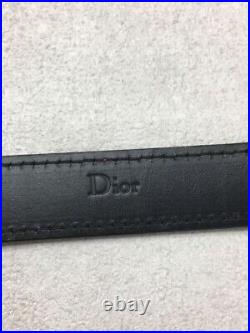 Authentic Christian Dior Red Enamel Belt Logo Stamped Length 105cm Width 2.5cm