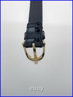 Authentic GUCCI 309900 Leather Black Belt Total Length 92cm Width 2cm Women