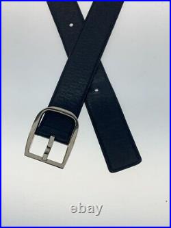 Authentic GUCCI 449716 Black Leather Belt Total length 93cm Width 4cm Women
