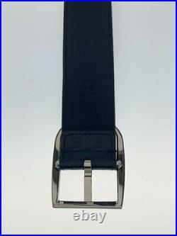 Authentic GUCCI 449716 Black Leather Belt Total length 93cm Width 4cm Women