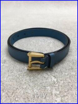 Authentic GUCCI Blue Leather Belt Total length 102cm Width 2cm From Japan