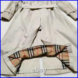 Burberrys Trench Coat Belted A-line Beige Made in England Women Size Free Used