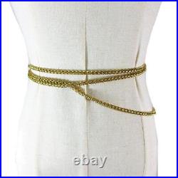 CHANEL Coco Mark Chain Belt Vintage Necklace Women's length 102cm Width 0.5cm