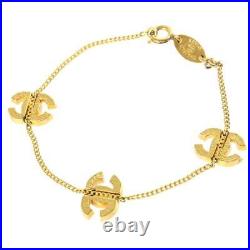 CHANEL authentic Bracelet Gold size Total length 17.8cm Belt width 1.5cm used