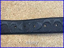 COACH C Logo Signature Leather Belt Black color Length 111cm x Width 3.5cm used