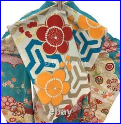 Fukuro Obi Belt Kimono Japan Mo-1199 For Furisode Length 448 Width 31 K-2-29