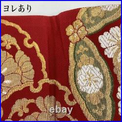 Fukuro Obi Belt Kimono Japan Mo-2173 For Furisode Length 442 Width 31 H. W-3-15
