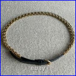 Gucci Belt Chain Gold Black Length 106cm Waist size 86.5cm-99cm Width 2cm