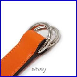 Hermes leather scarf belt orange length 19cm width 3cm Weight 79cm France ladies