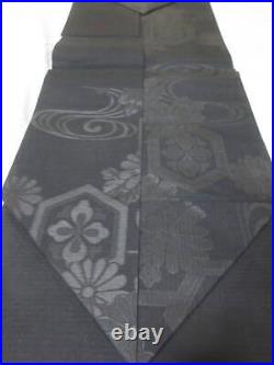 Kimono Obi Belt For Women, Black, Width Approx 30Cm, Total Length 305Cm