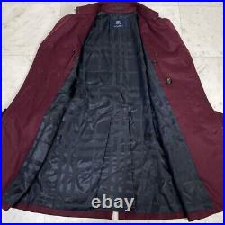 Men's Burberry london Trench coat Wool bordeaux withBelt Asian Fit L