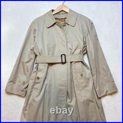 Woman's burberrys Vintage single Trench Coat Beige withbelt, Liner Size S-M