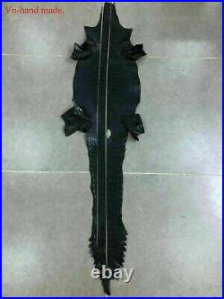 Yellow Men's Belt Genuine Crocodile Alligator Skin Leather Belt Handmade 3.5cmm